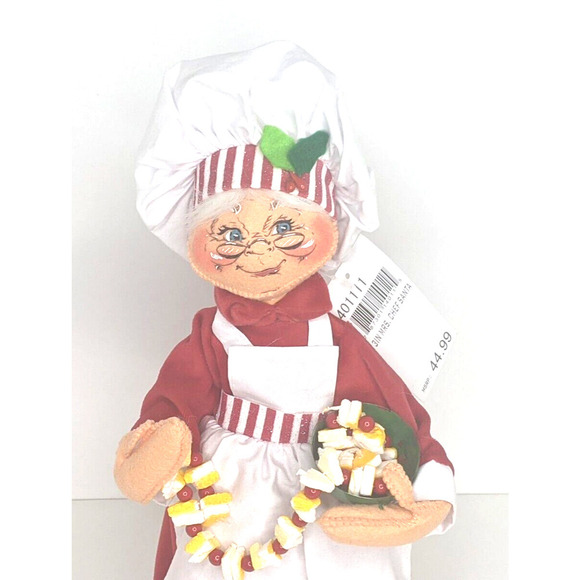 ANNALEE 2011 13” Mrs Santa Claus Chef #401111 NOS With Tags Bowl Cookie Garland - Picture 6 of 8
